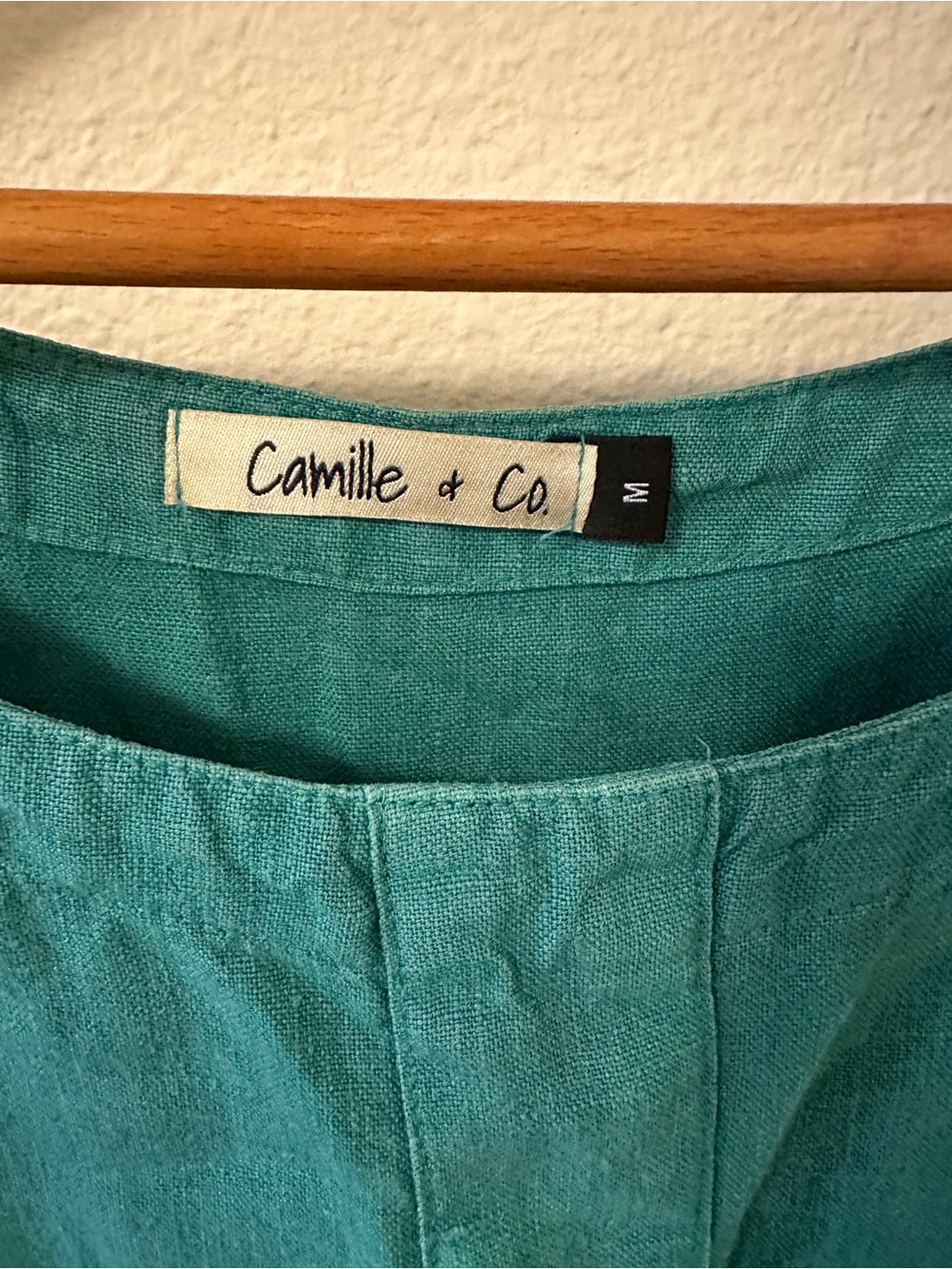 Teal 100% Linen Maxi Dress - Women’s medium - Lagenlook - Camille + Co. - Picture 2 of 12